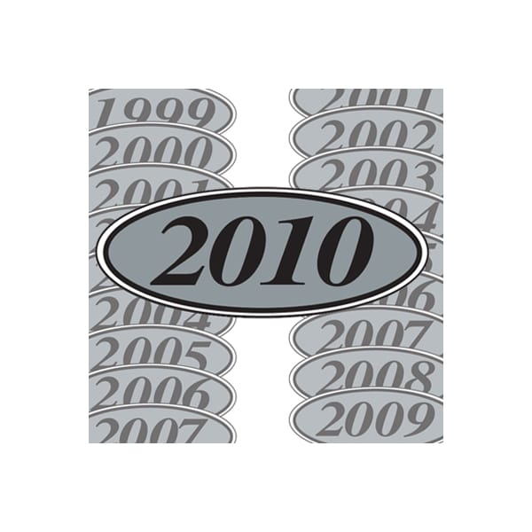 Ez Line Silver & Black Oval Year Model Signs: 2017 Pk 198-S-17 - main